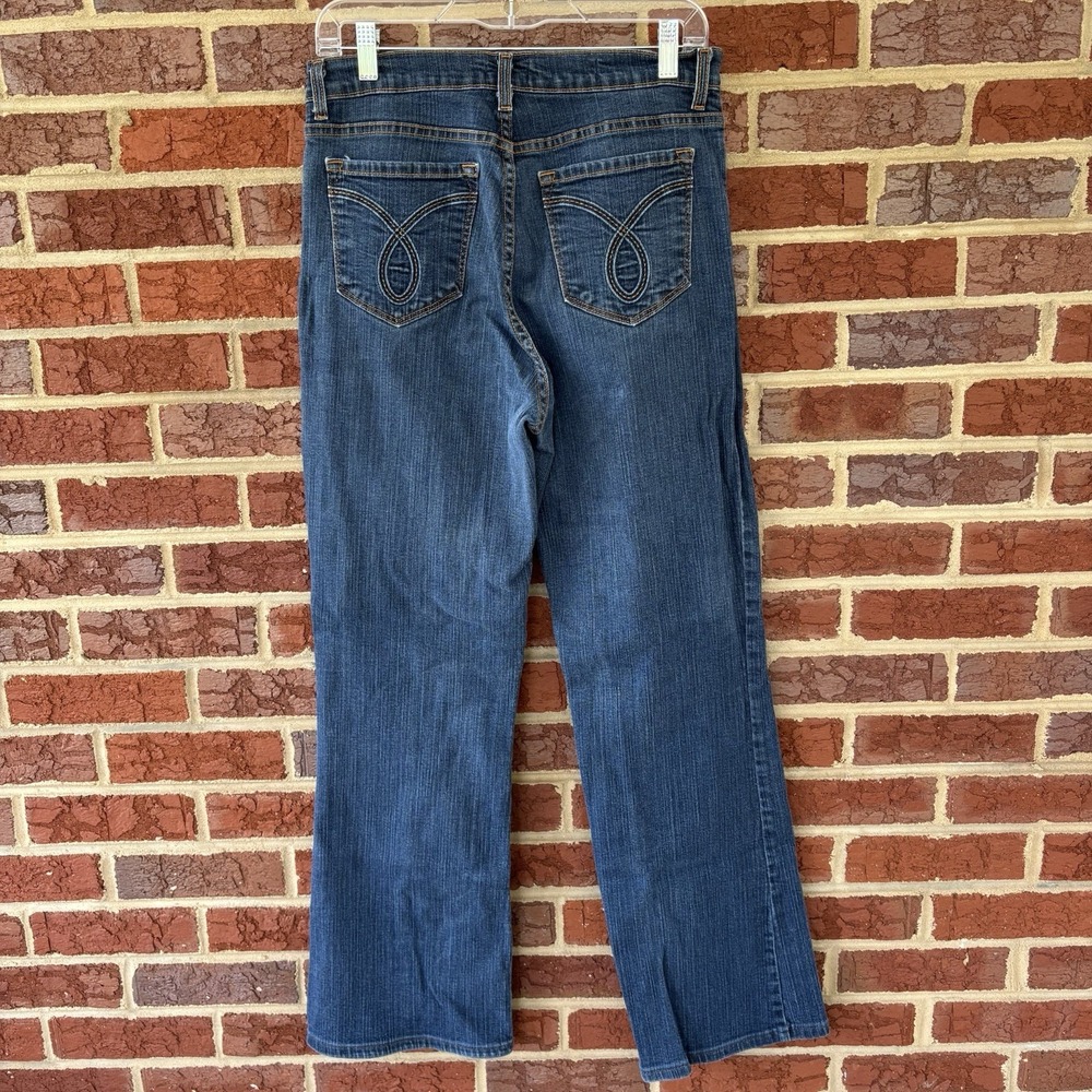 NYDJ Tummy Tuck High Rise Bootcut Jeans Womens 8 Dark Wash 30X30 Made in USA - Picture 6 of 9